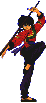 Ranma with a sword! Wow!